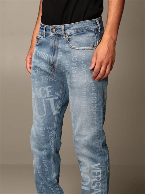 men flared jeans versace